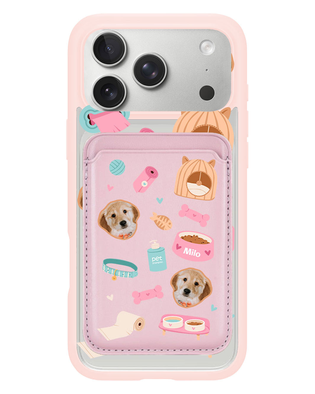 iPhone Magnetic Wallet Case - Pet Grid Puppy Life