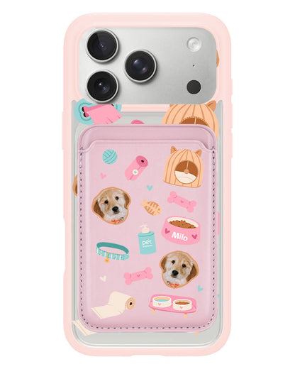 iPhone Magnetic Wallet Case - Pet Grid Puppy Life