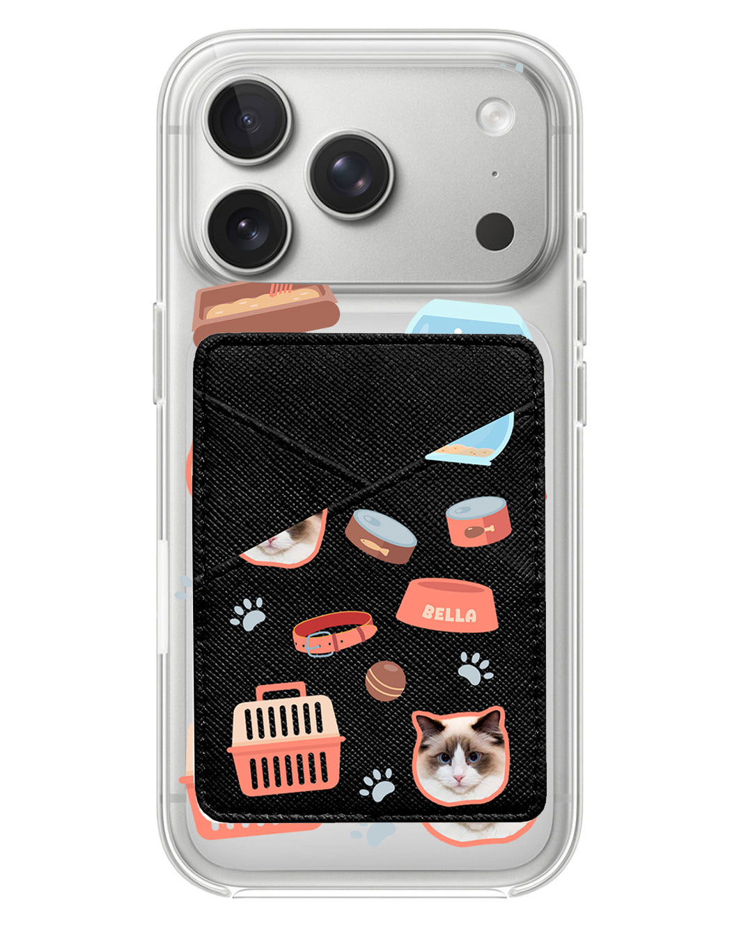 iPhone Phone Wallet Case - Pet Grid Kitty Cozy Corner