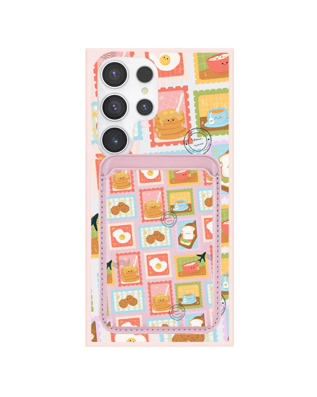 Android Magnetic Wallet Case - Breakfast Menu Stamps