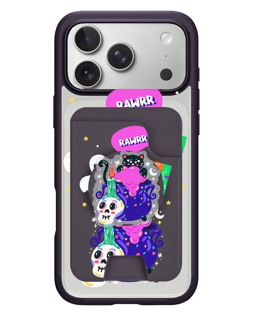 iPhone Magpop Wallet - Cat Monster