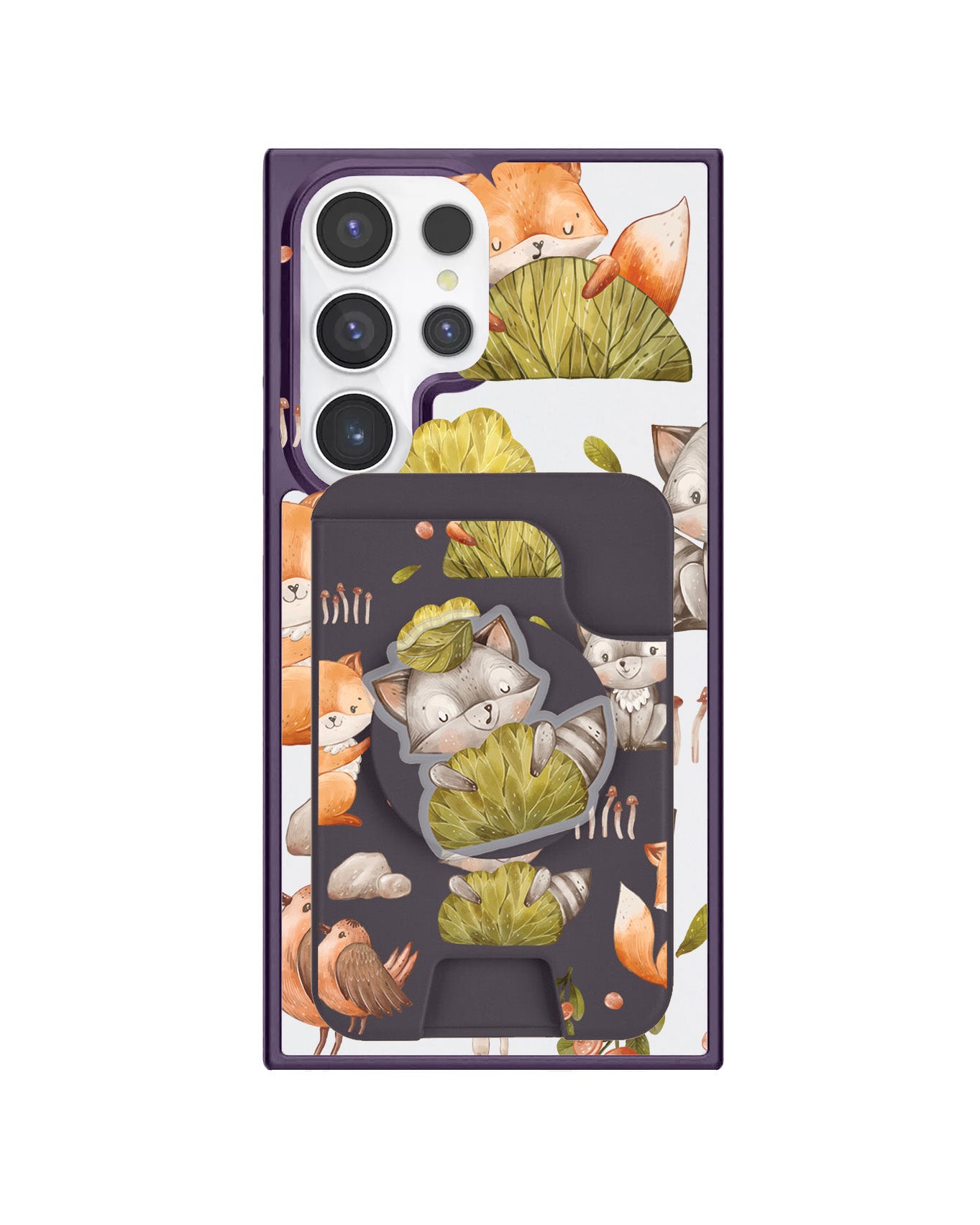 Android Magpop Wallet - Racoon And Friends