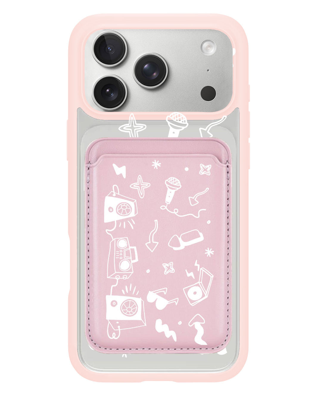iPhone Magnetic Wallet Case - Rock n Roll White