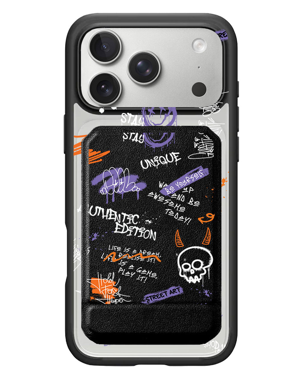 iPhone Magnetic Multifold Wallet - Graffiti
