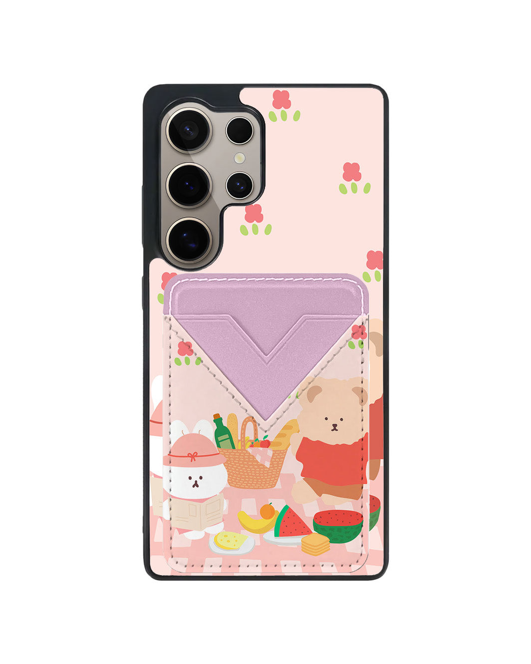 Android Avant Wallet Case - Picnic Bear Pink