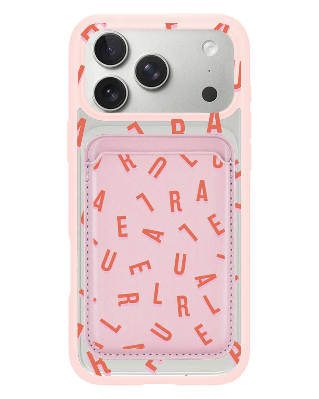 iPhone Magnetic Wallet Case - Monogram 1.0 Coral