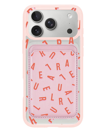 iPhone Magnetic Wallet Case - Monogram 1.0 Coral