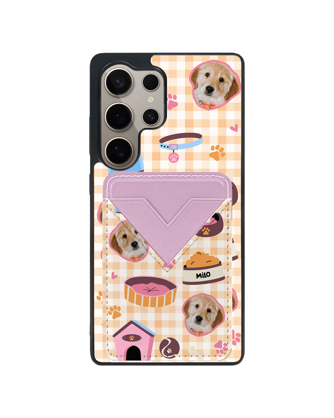 Android Avant Wallet Case - Pet Grid Puppy Cozy Day