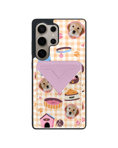 Android Avant Wallet Case - Pet Grid Puppy Cozy Day