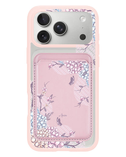 iPhone Magnetic Wallet Case - Batik Floral