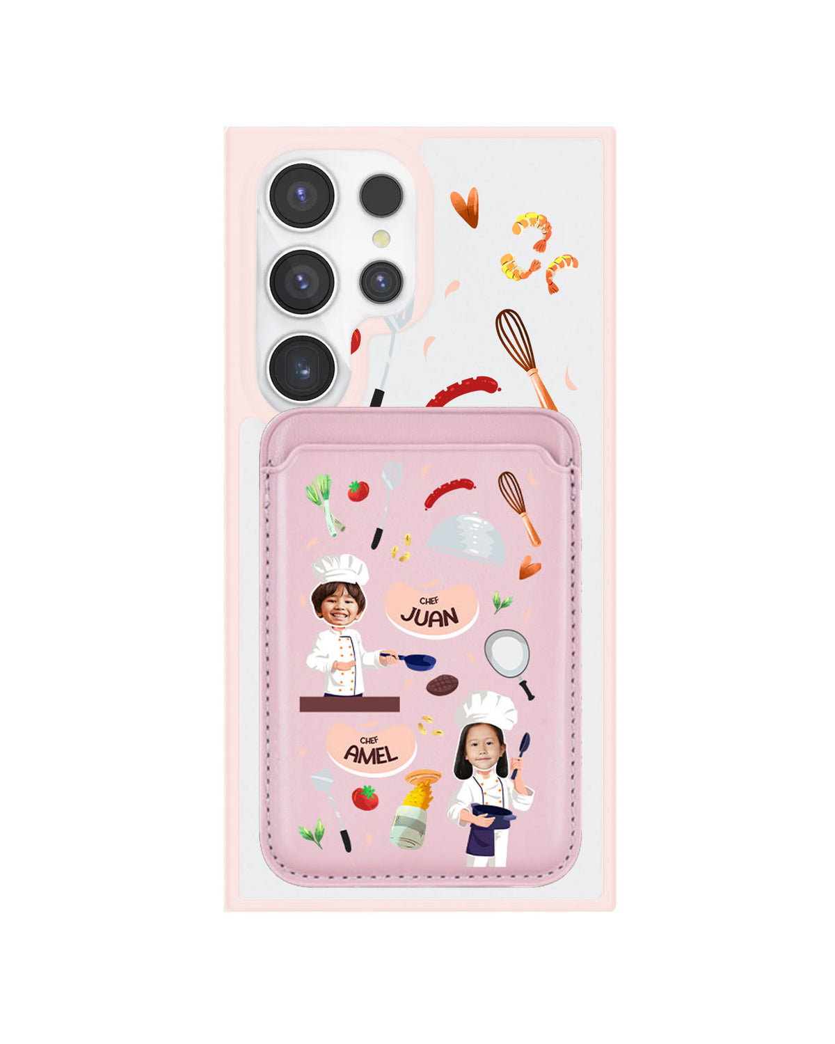 Android Magnetic Wallet Case - Face Grid Dream Chef