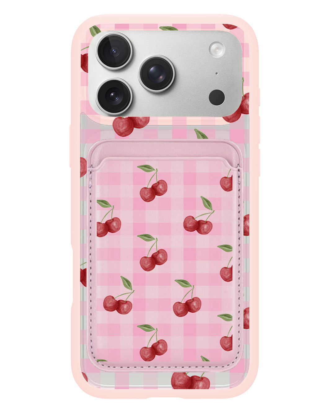 iPhone Magnetic Wallet Case - Cherry Tartan