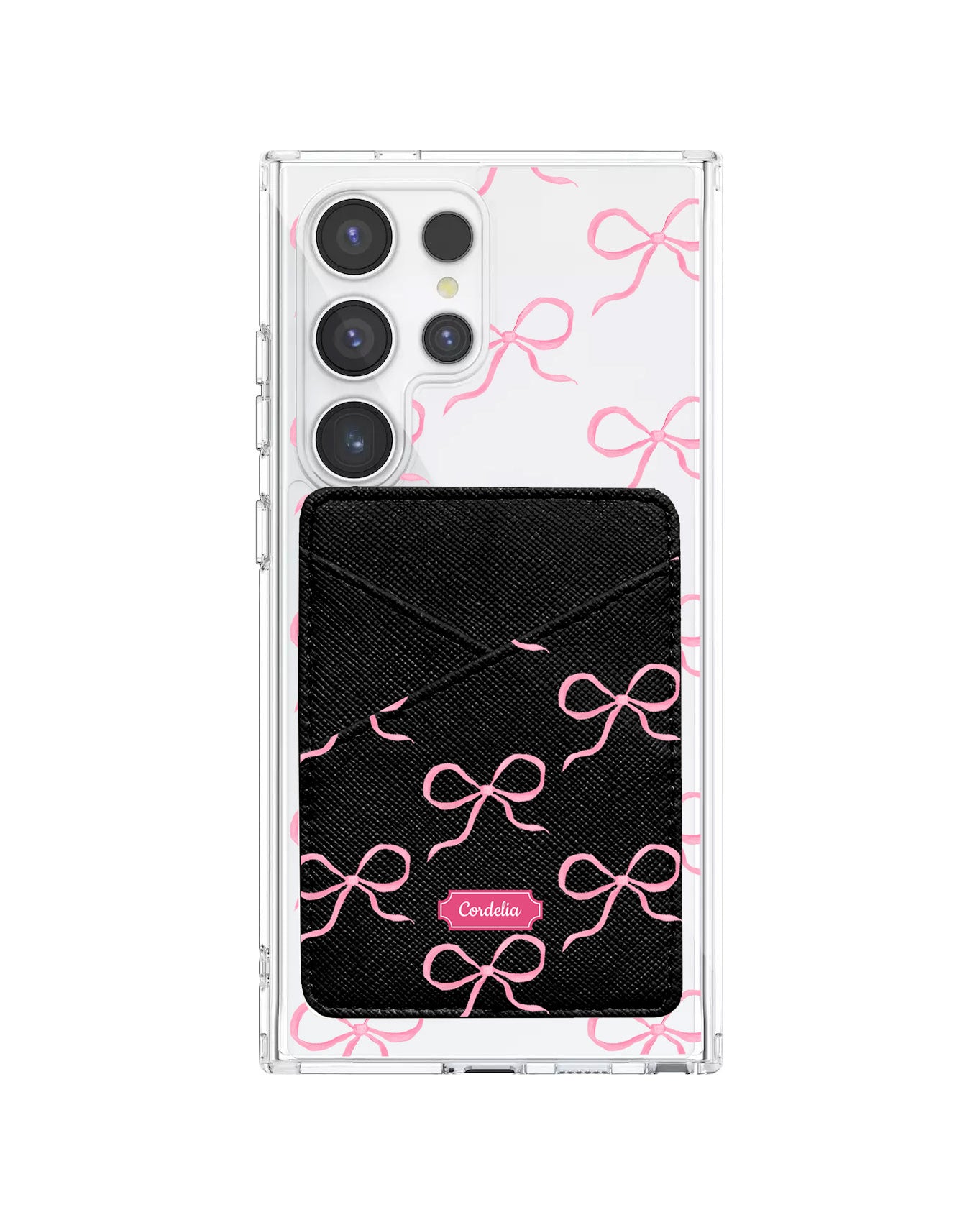 Android Phone Wallet Case - Coquette Pink Bow