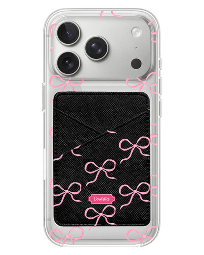 iPhone Phone Wallet Case - Coquette Pink Bow