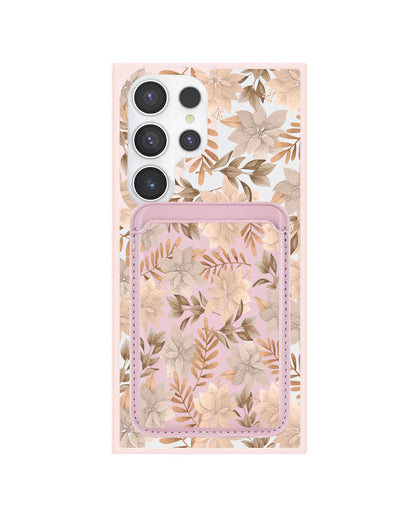 Android Magnetic Wallet Case - Rustic Lily