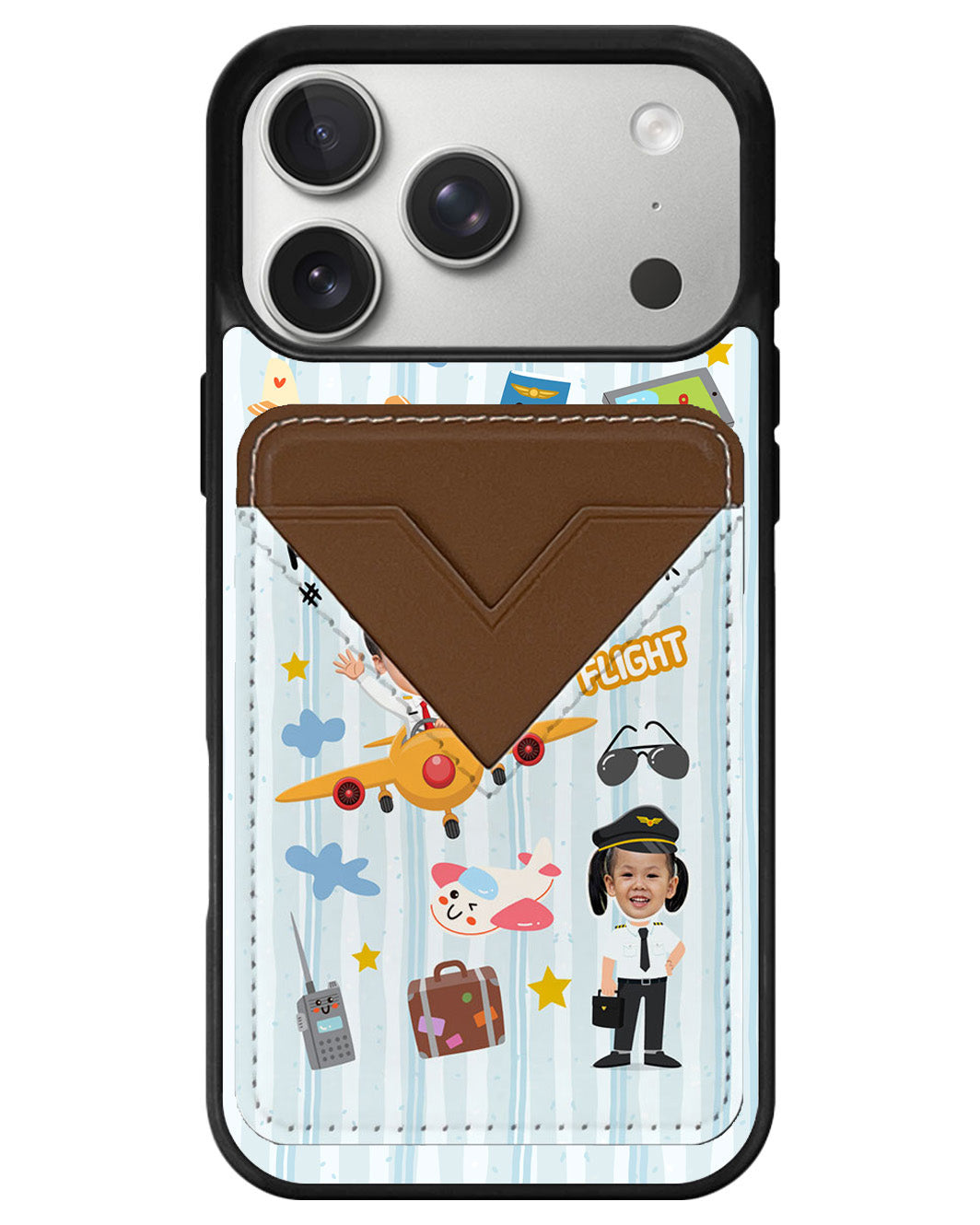 iPhone Avant Wallet Case - Face Grid Dream Pilot