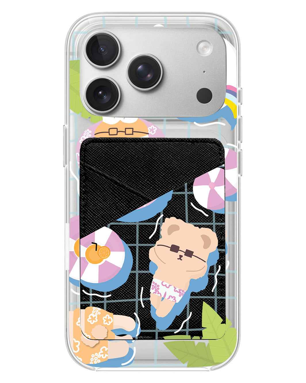iPhone Phone Wallet Case - Pool Party Pink