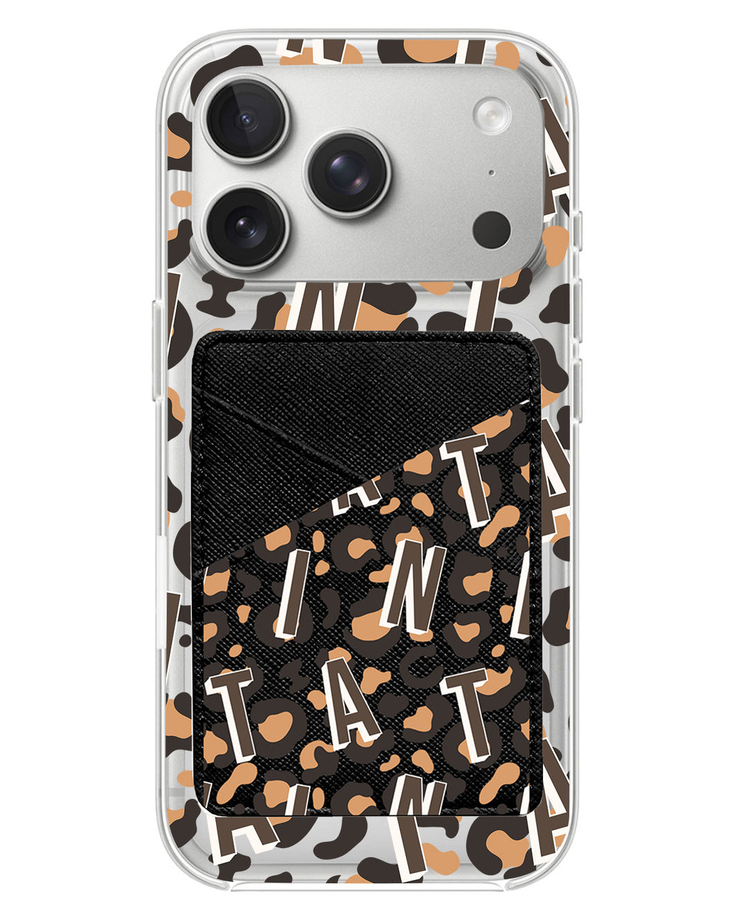 iPhone Phone Wallet Case - Leopard Monogram 2.0
