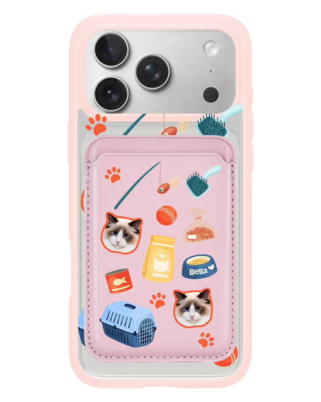 iPhone Magnetic Wallet Case - Pet Grid Kitty Adventures
