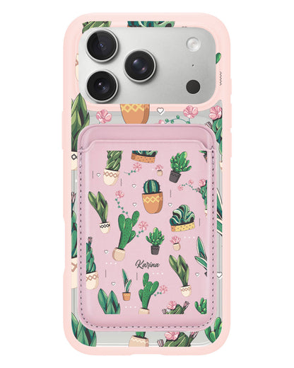 iPhone Magnetic Wallet Case - Cactus 3.0