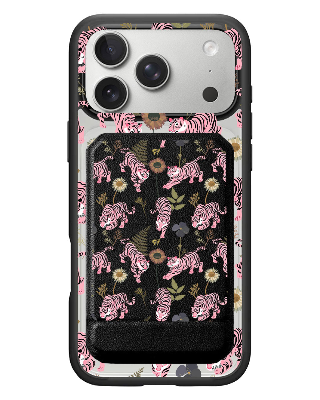 iPhone Magnetic Multifold Wallet - Tigre Rosa