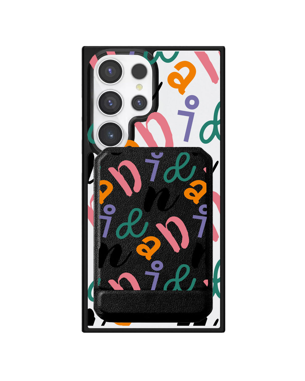 Android Magnetic Multifold Wallet - Playful Monogram 3.0