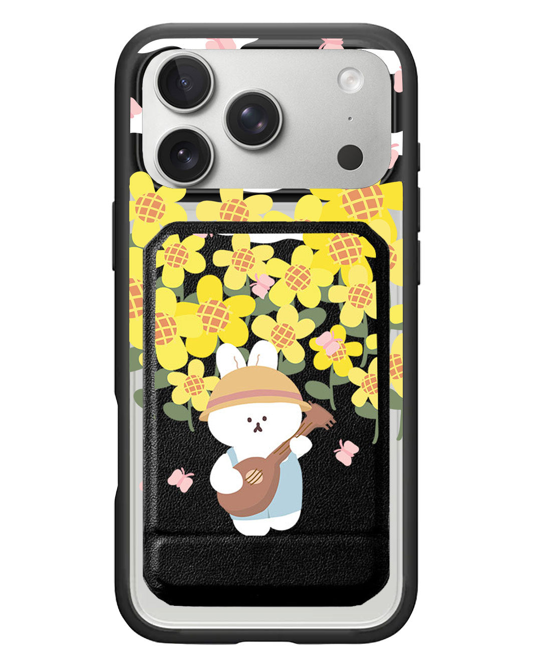 iPhone Magnetic Multifold Wallet - Bunny Ukulele
