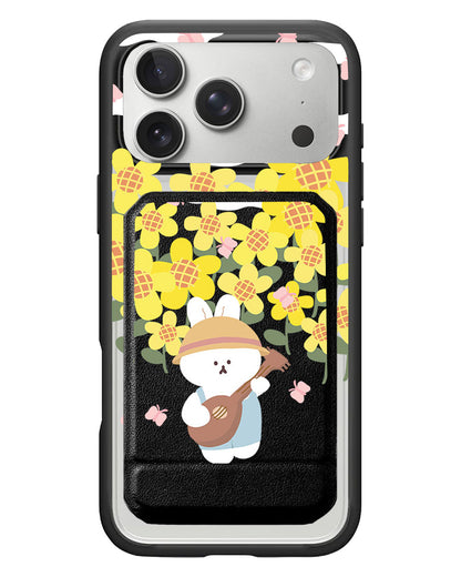 iPhone Magnetic Multifold Wallet - Bunny Ukulele