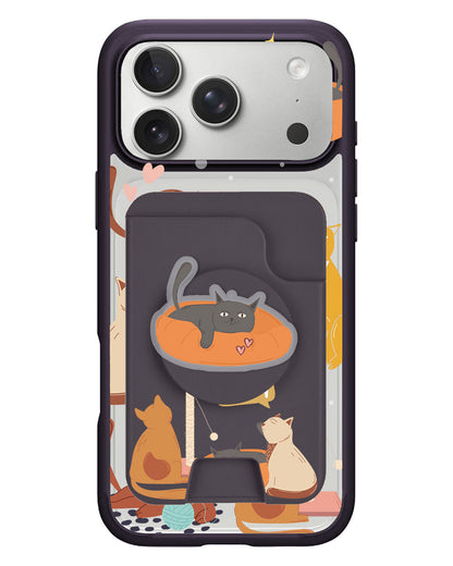 iPhone Magpop Wallet - Playful Cat