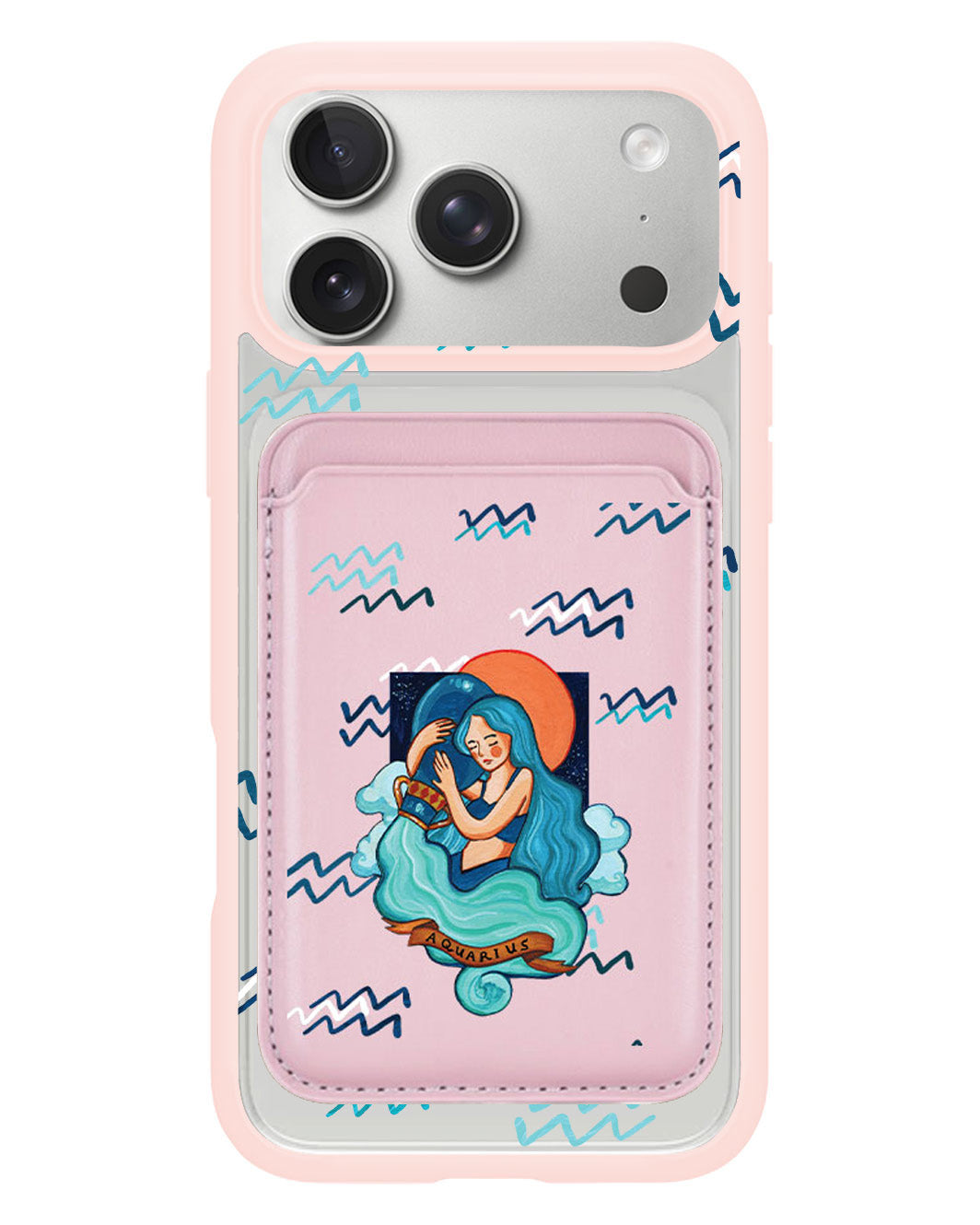 iPhone Magnetic Wallet Case - Aquarius