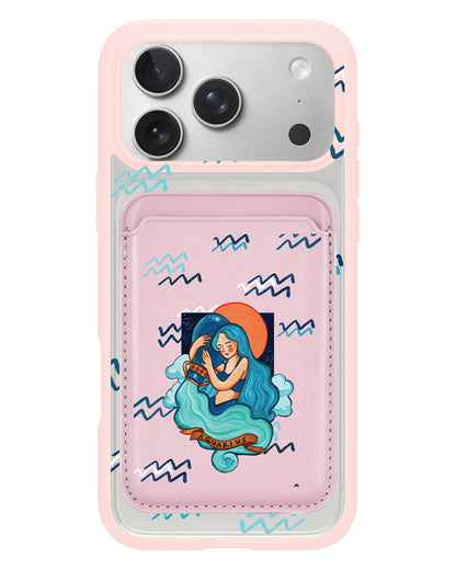 iPhone Magnetic Wallet Case - Aquarius