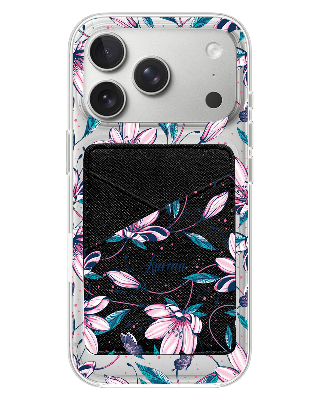 iPhone Phone Wallet Case - Pink Tulip