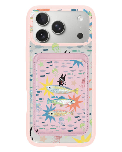 iPhone Magnetic Wallet Case - The Fish Surfer