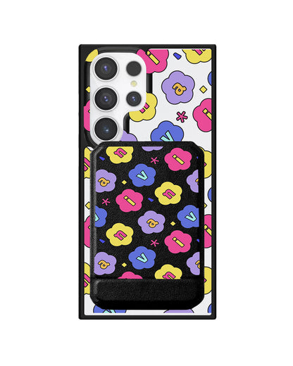 Android Magnetic Multifold Wallet - Flower Petals Monogram 2.0