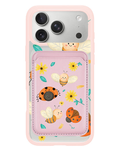 iPhone Magnetic Wallet Case - Lady Bug & Bee