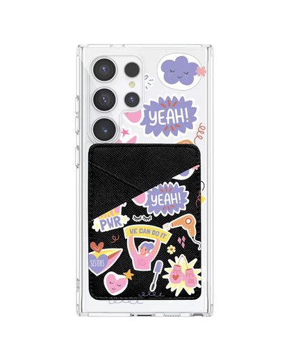 Android Phone Wallet Case - Girl Power Sticker Pack