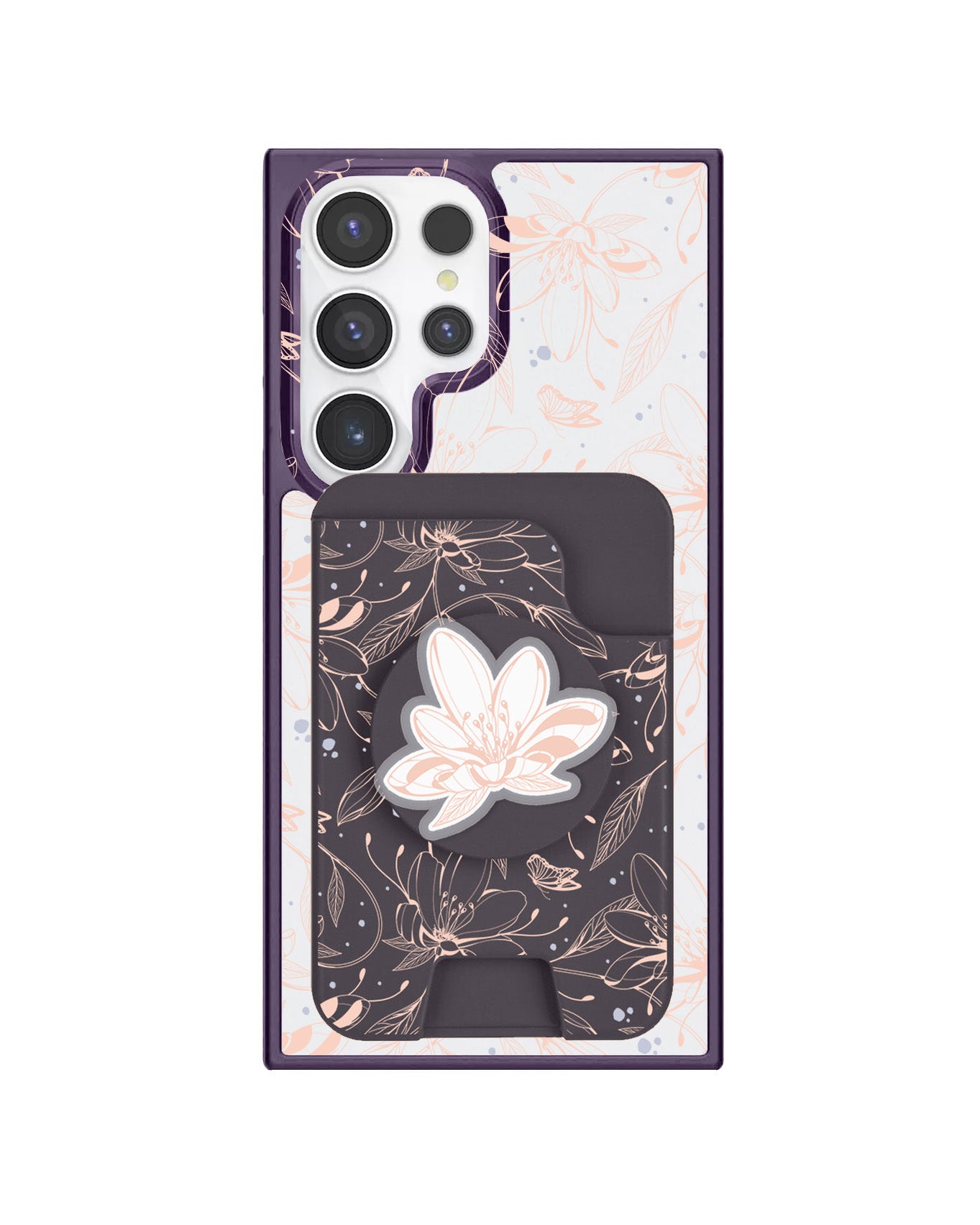 Android Magpop Wallet - Sketchy Flower & Butterfly 1.0