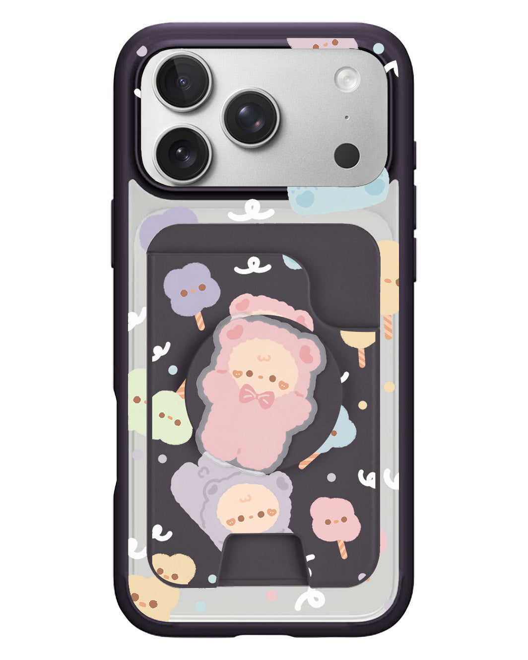 iPhone Magpop Wallet - Cotton Teddy
