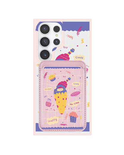 Android Magnetic Wallet Case - Candy Doodle