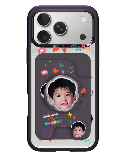 iPhone Magpop Wallet - Face Grid