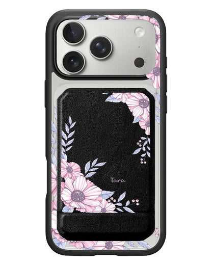 iPhone Magnetic Multifold Wallet - Pink Blossom