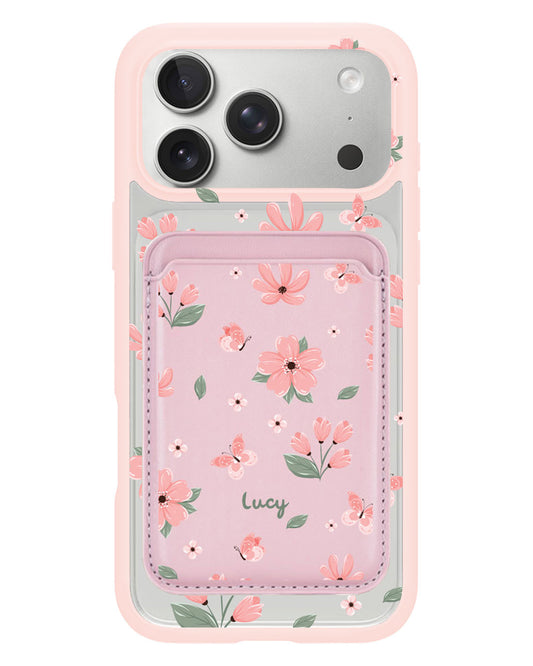 iPhone Magnetic Wallet Case - Pink Delight