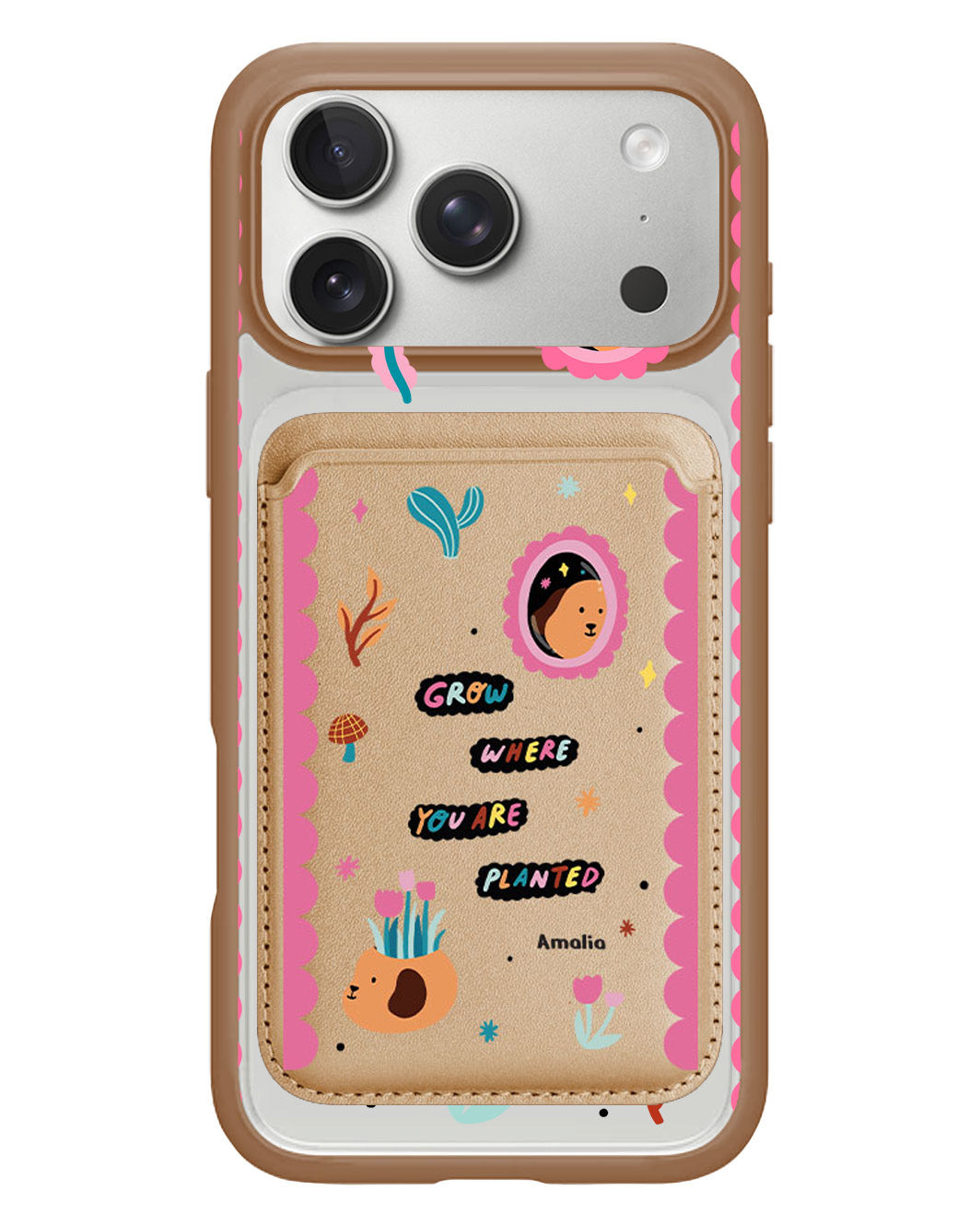 iPhone Magnetic Wallet Case - Grow Where You Are Planted