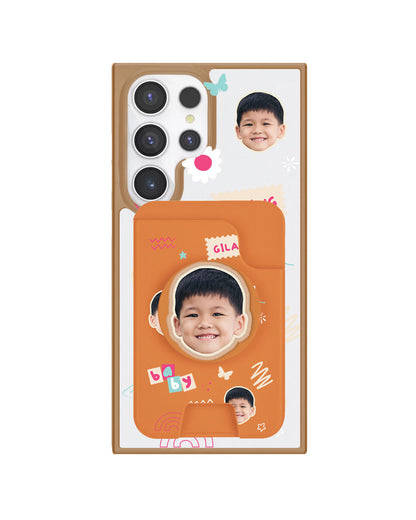 Android Magpop Wallet - Face Grid Abstract