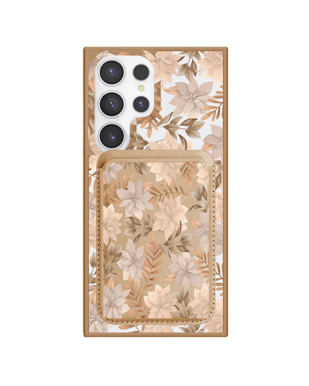 Android Magnetic Wallet Case - Rustic Lily