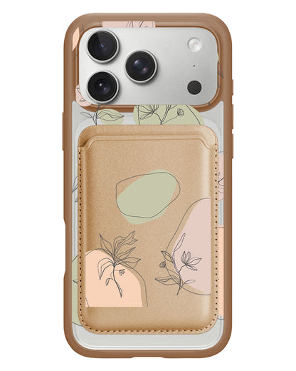 iPhone Magnetic Wallet Case - Sketchy Flower