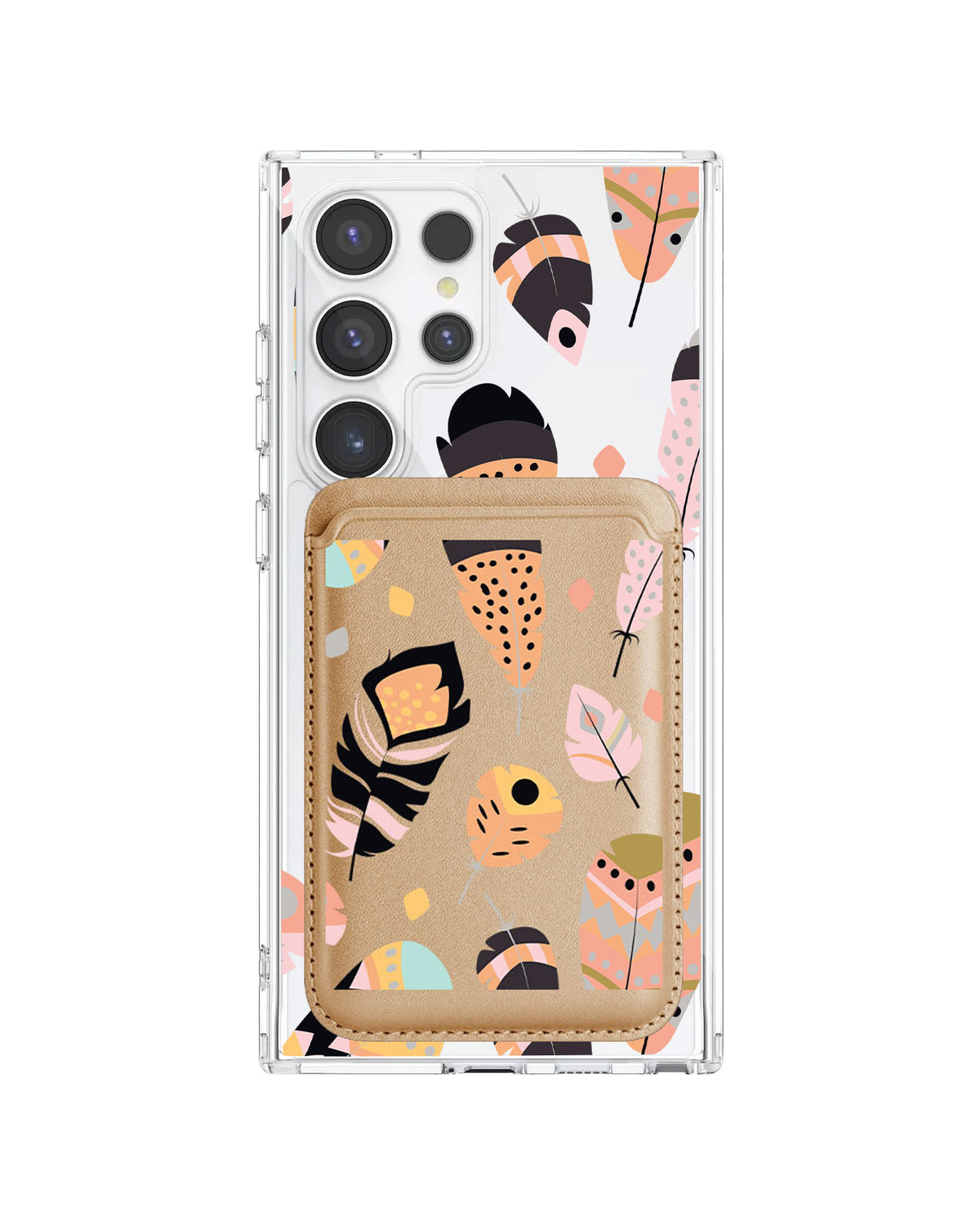 Android Magnetic Wallet Case - Feathers