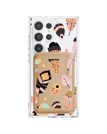 Android Magnetic Wallet Case - Feathers