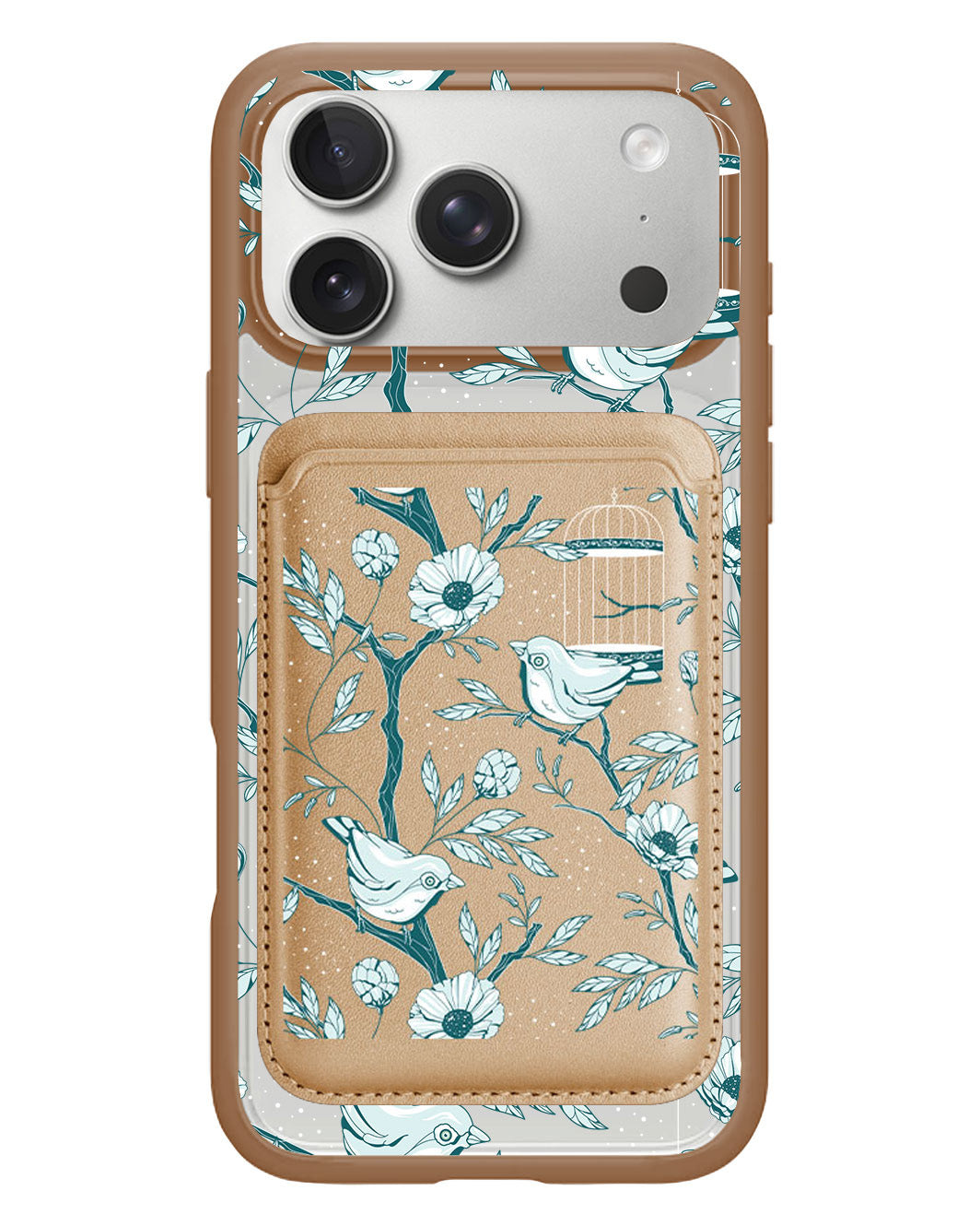 iPhone Magnetic Wallet Case - Lovebird Monochrome 6.0