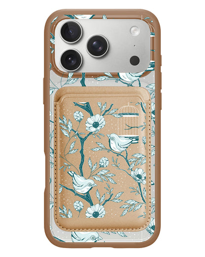 iPhone Magnetic Wallet Case - Lovebird Monochrome 6.0